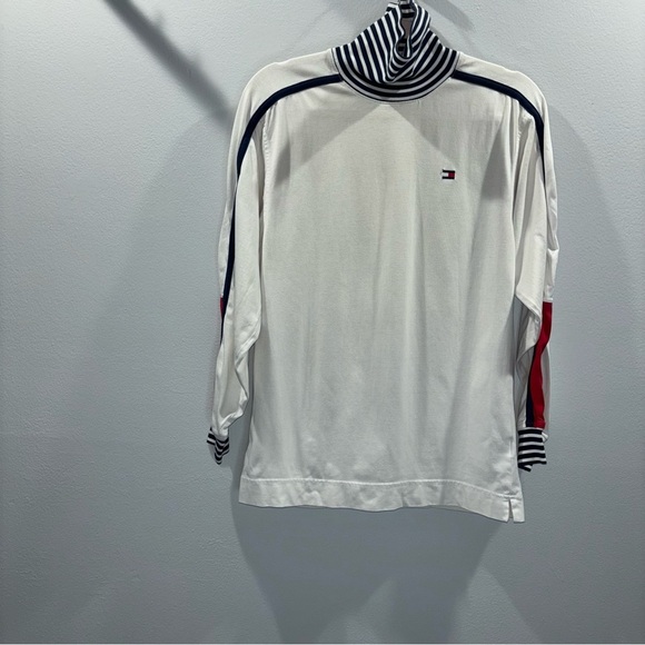 Vintage 90s Retro Vintage Tommy Hilfiger Long Sleeve Stripe Collar Shirt Large - Picture 1 of 9